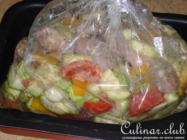 Нежная курочка с овощами (мой вариант).