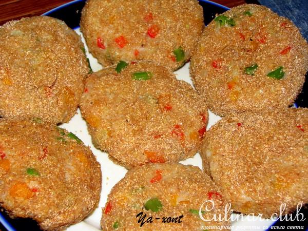 Куриные котлеты с овощами "Самоцветы"