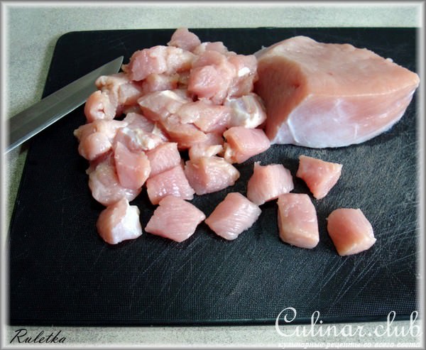 Карри с шампиньонами и индейкой.