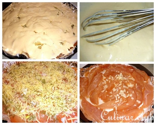Сочные куриные грудки под шубкой (типо пирога)