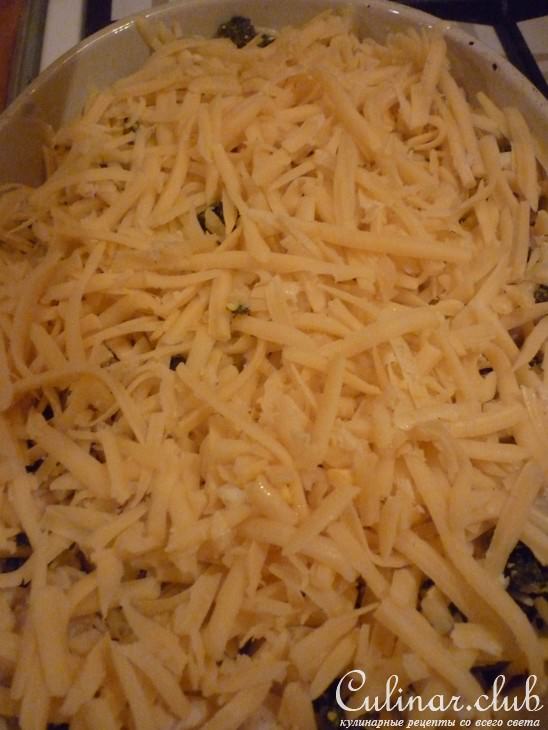 Картофельная запеканка с щавелем и куриным филе