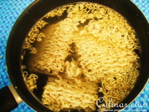 Лапша запеченная с курицей