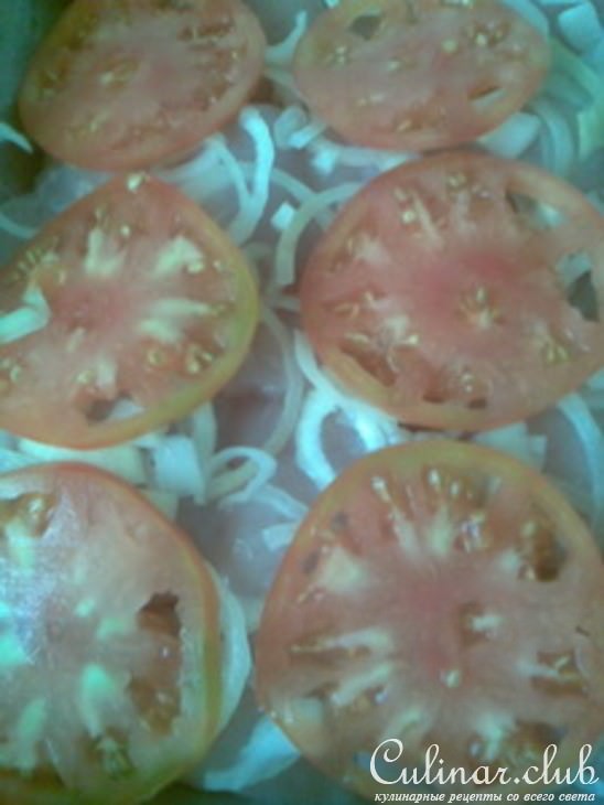Картошка с курицей под помидорами