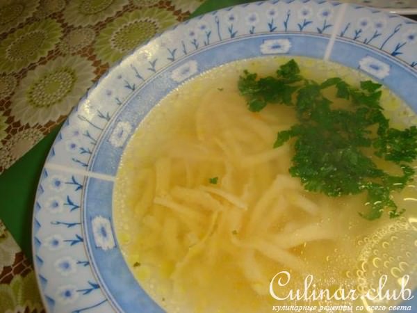 Курица с начинкой и лапшой