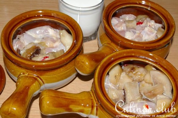 Курочка "Праздничная" с белыми грибами