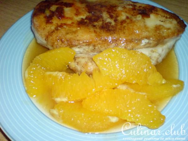 Куриная грудинка под апельсиновым соусом