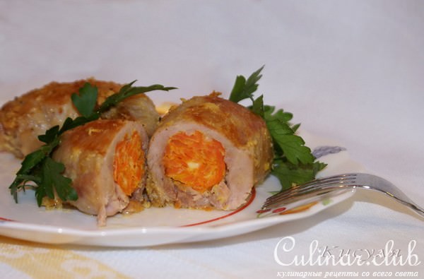 Куриные окорочка с пикантной начинкой