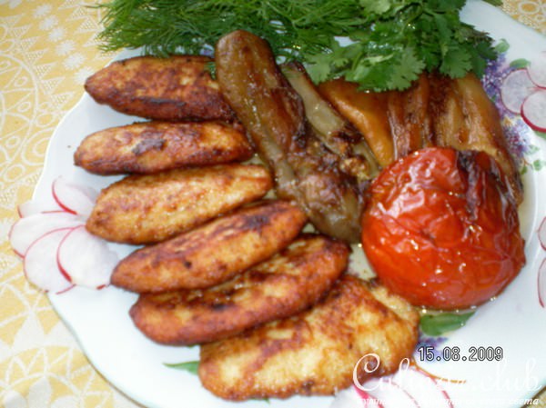 куриные котлетки с овощами