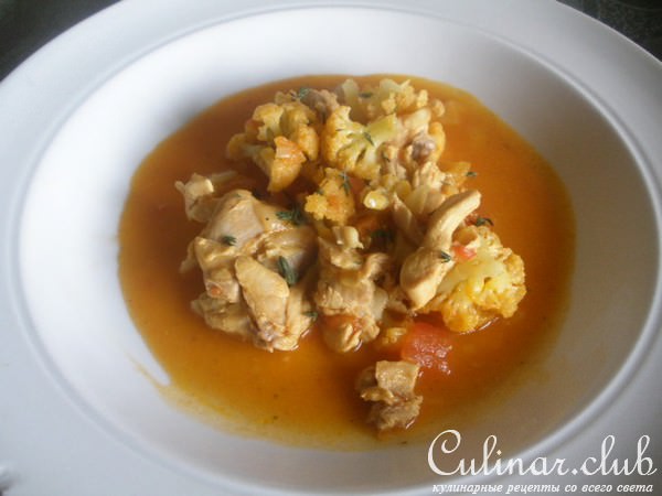 Карри из курицы с цветной капустой - вкус дальних странствий и экзотических ароматов