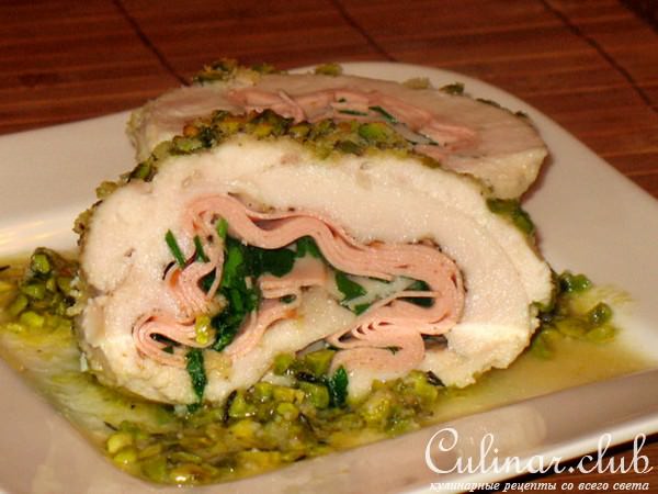 Куриные рулетики в фисташковой корочке (Rollata in crosta di pistacchi)