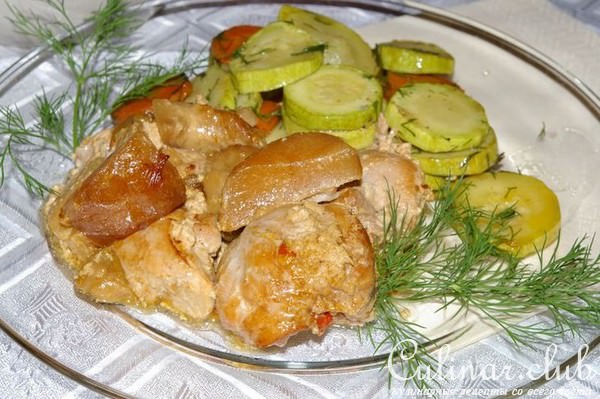 Курочка "Праздничная" с белыми грибами