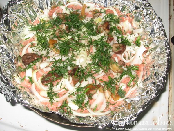 Запеканка с куринным фаршем.