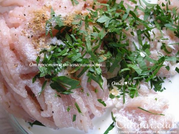 Морбиделле из курицы с шампиньонами и горошком от В. Бонтемпи
