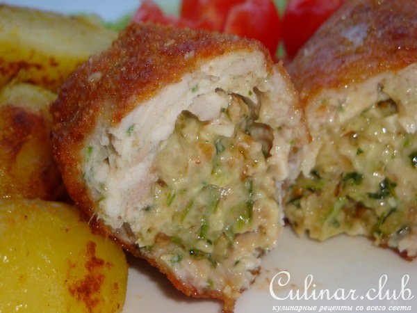 Куриные котлеты со сливочно-ореховой начинкой