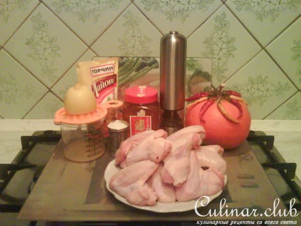 Треугольники из куриных крылышек в медово-лимонном маринаде (возможно вариант) + вариант подачи