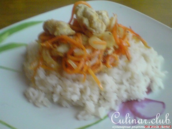 Курица с морковью другим манером