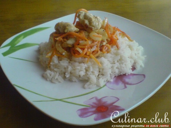Курица с морковью другим манером