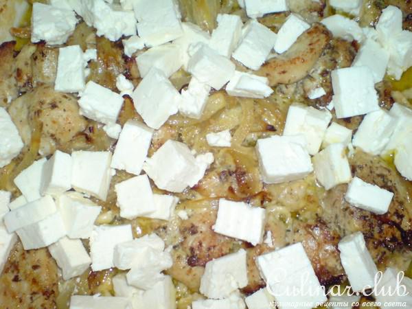 Мясо индейки с брынзой по-гречески