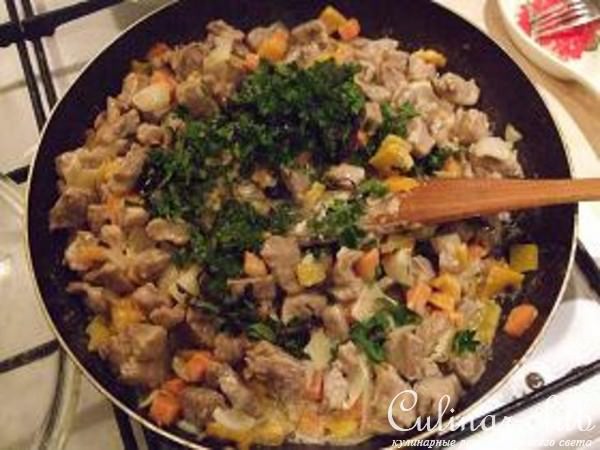 Филе индейки с овощами