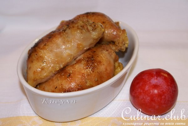 Куриные окорочка в сливовой глазури