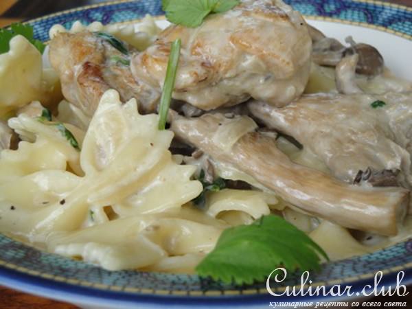 Курица с Виски,Пастой и Грибами ! ! !