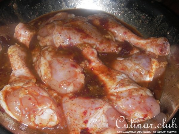 Куриные голени в сливовом маринаде