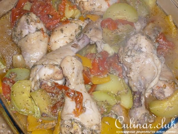 Нежная курочка с овощами (мой вариант).
