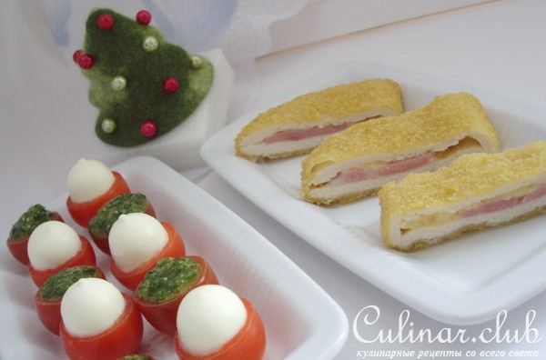 Кордон Блю из мяса цыплёнка с "Капрезе“