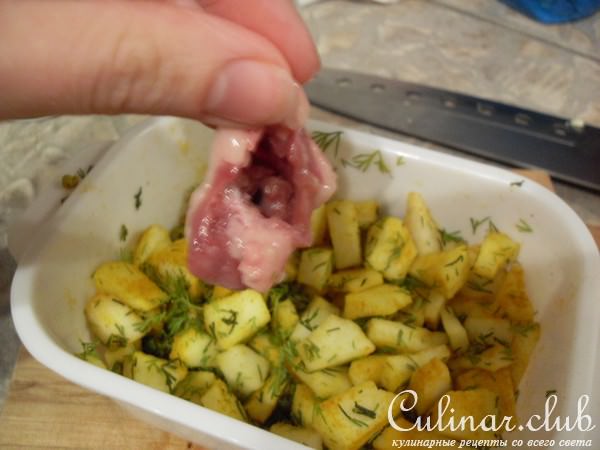 Фаршированные "куриные сердечки"