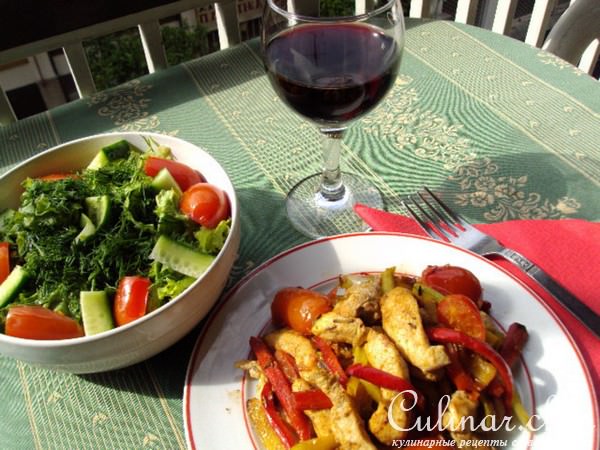 Пикантная куриная грудка,почти по-китайски.