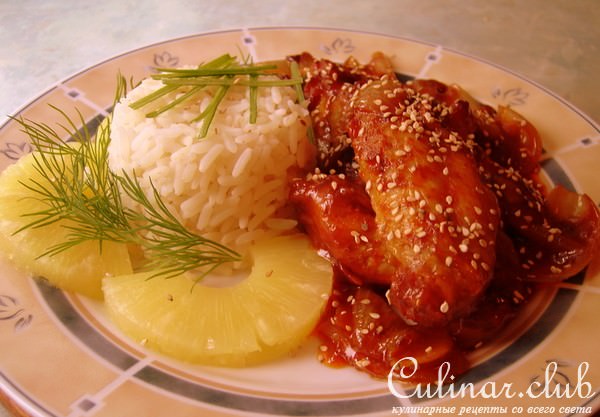 Chili Chicken Wings в соево-ананасовом соусе