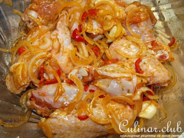 Чесночные куриные крылышки