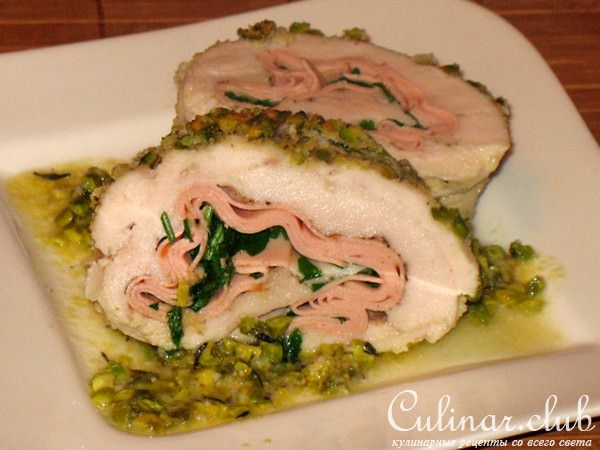 Куриные рулетики в фисташковой корочке (Rollata in crosta di pistacchi)