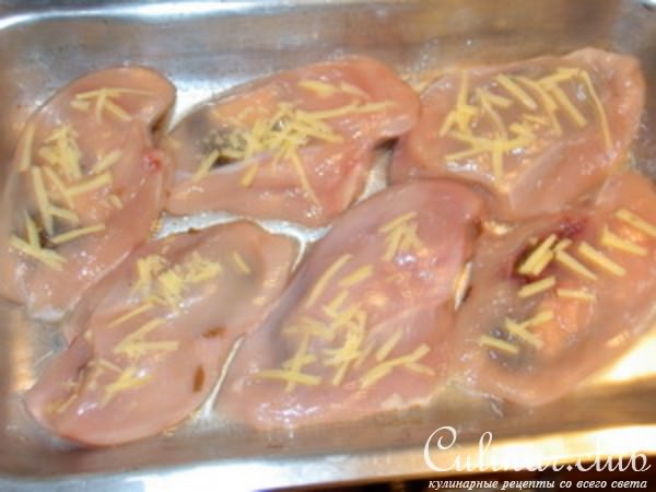 куриные грудки фаршированные, запеченные (вариант)