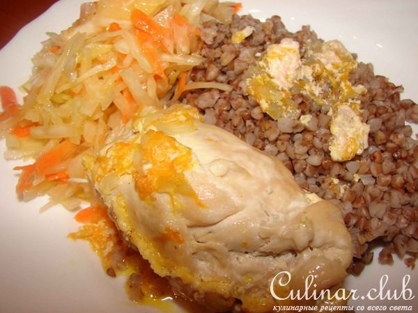 Куриные рулетики с гречкой и творогом
