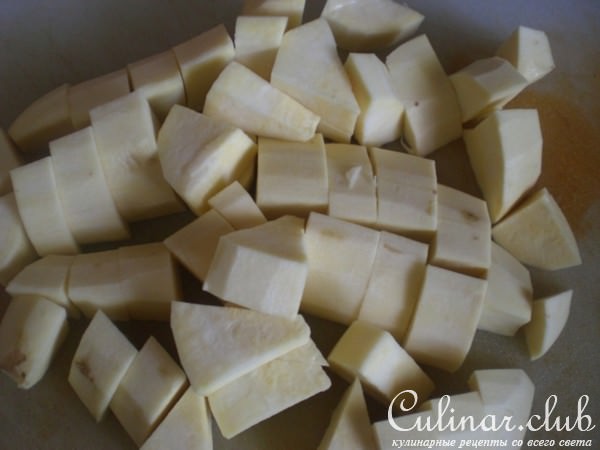 Курочка запечённая с кольраби и овощами