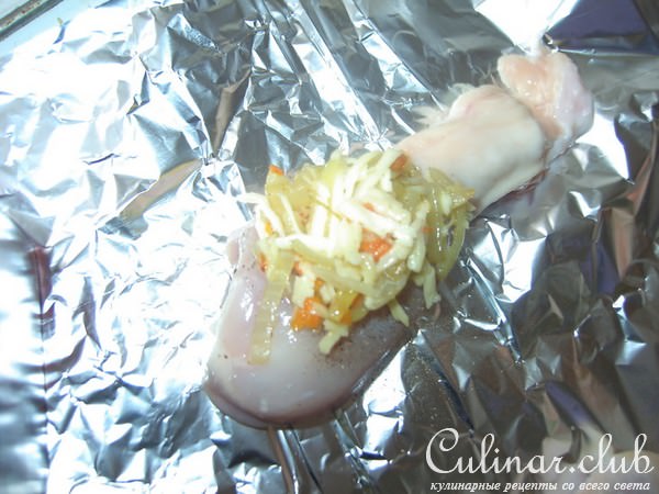 Куриные голени с начинкой