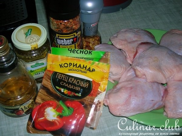 Куриные бедрышки в медово-острой глазури