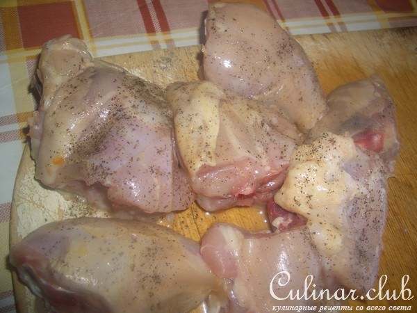 Курица с гречкой в яблочном соке