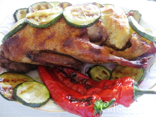 Утка с галушкой