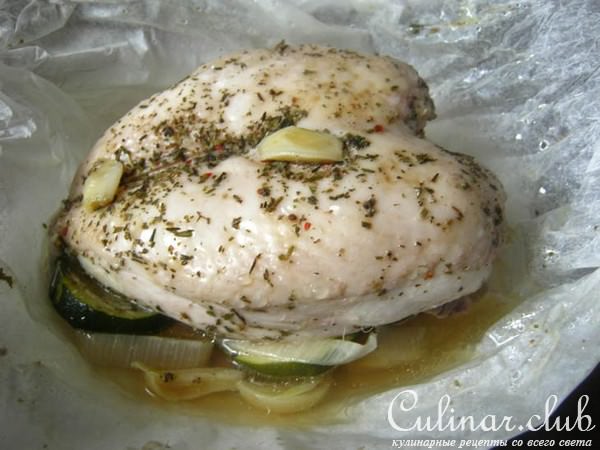 Куриная грудка с цукини и пореем на пару (Тест -драйв)