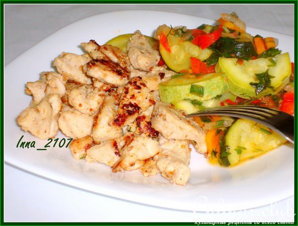 Куриная грудка по мотивам турецкой кухни