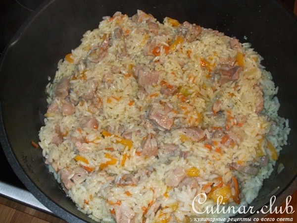 а-ля Плов (с мясом индейки и абрикосами)