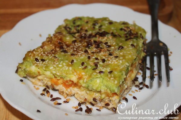 Трёхцветная куриная запеканка