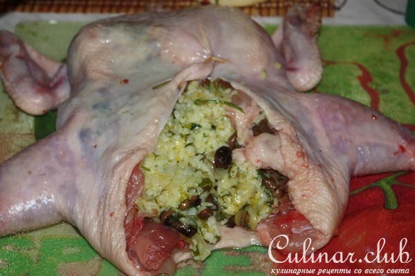 Дебютная фаршированная курочка(вариант)