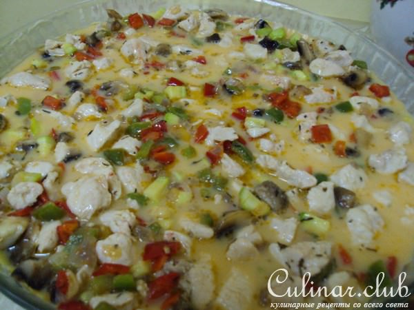 Страта с курицей и овощами (дуэль)