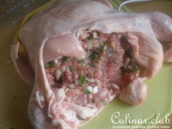 Фаршированная курица. Аромааатная!