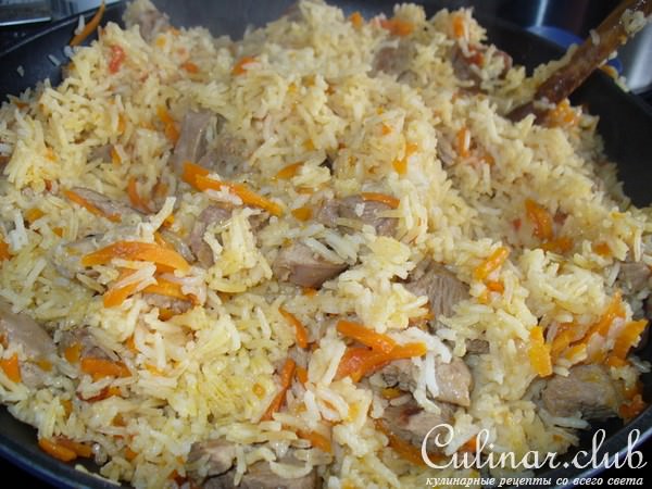 Плов с индюшкой ( вкусный вариант)