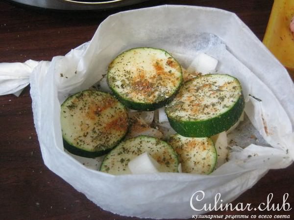 Куриная грудка с цукини и пореем на пару (Тест -драйв)