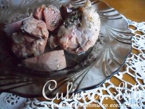 Соте из куриного филе и айвы в мультиварке
